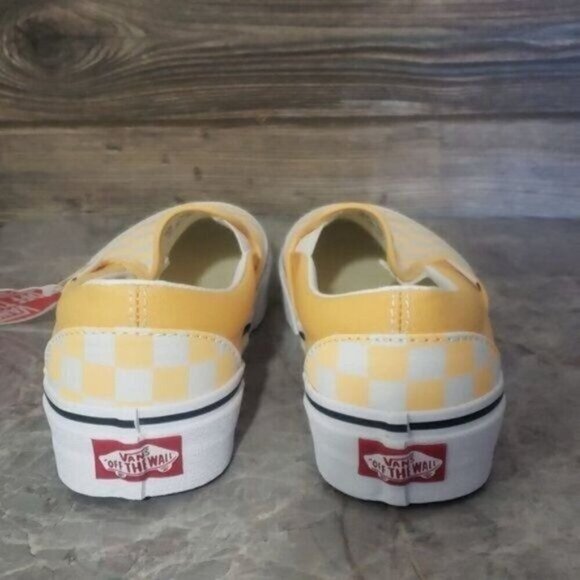 New Vans Classic Slip Checkerboard Womens Yellow Sneakers Size 6.5 Canvas Skater - Picture 6 of 10